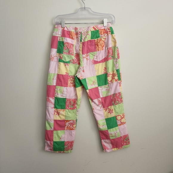 Lilly Pulitzer patchwork capris pants sz 10 - Picture 4 of 10